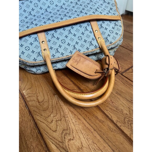 Louis Vuitton LV Mini Lin Marie Navy Monogram Satchel Handbag - Picture 4 of 11